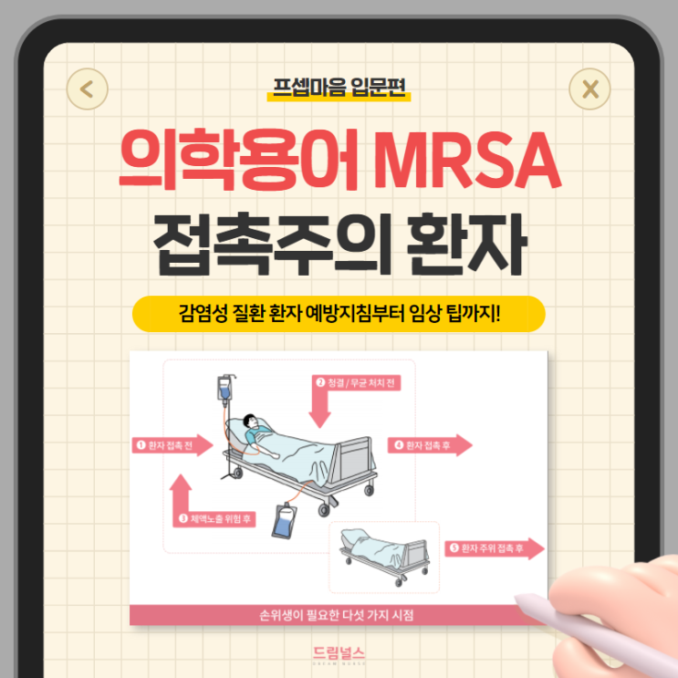 의학용어 MRSA 환자가 왔다? 예방법, 대처법,