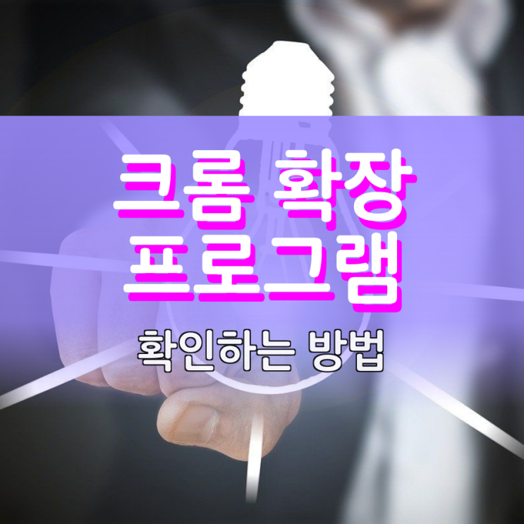 크롬 확장 프로그램 확인하는 방법