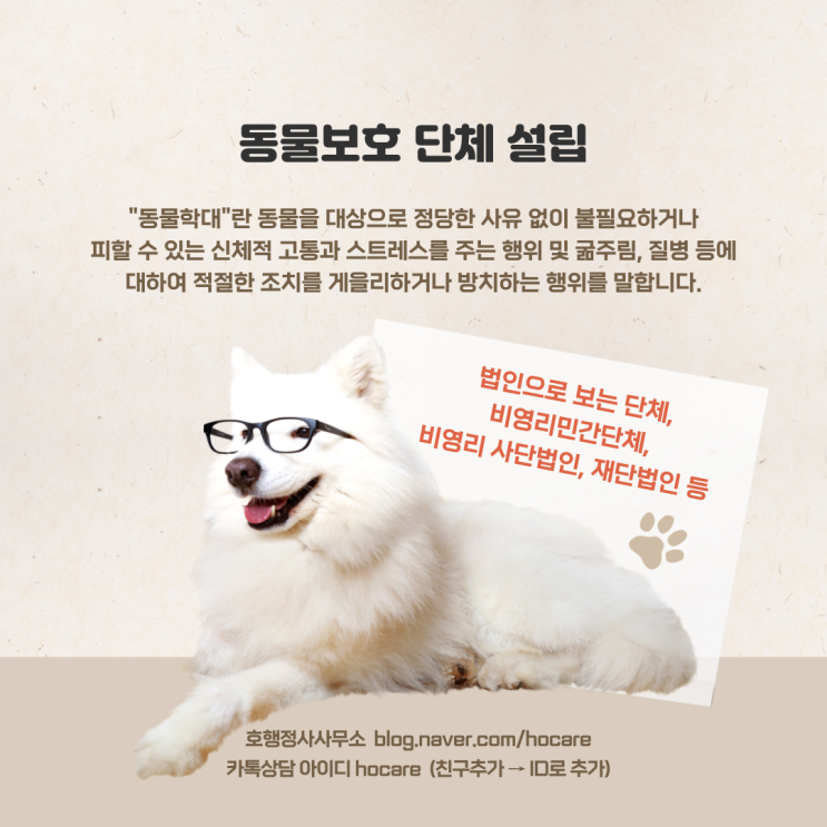  동물보호 단체 설립