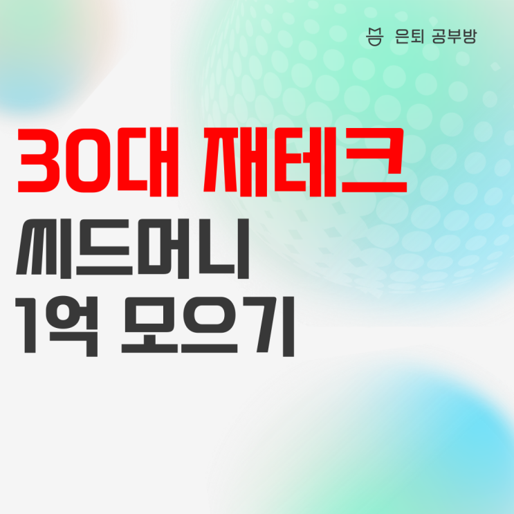 30대 재테크 씨드머니 1억 모으기 여정(20대 때와 다르다) 30대 재테크 씨드머니 1억 모으기 여정(20대 때와 다르다)