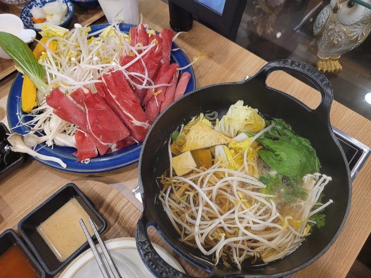  명학역 안양아트센터 근처 샤브샤브 혼밥 맛집 "부엉이샤브 스키야키"