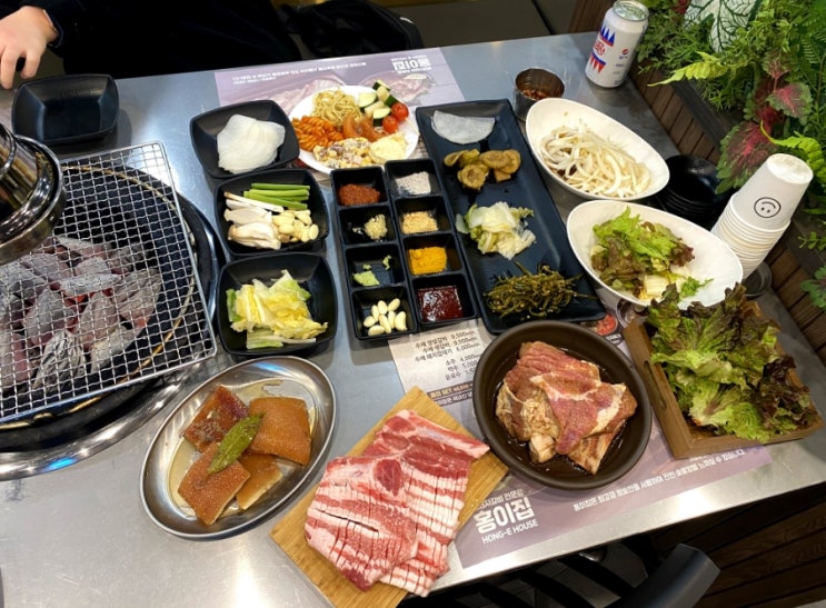  [울산]울산 삼산동 고기집/생갈비+양념갈비+껍데기 세트 가성비 맛집! 홍이집 삼산점!