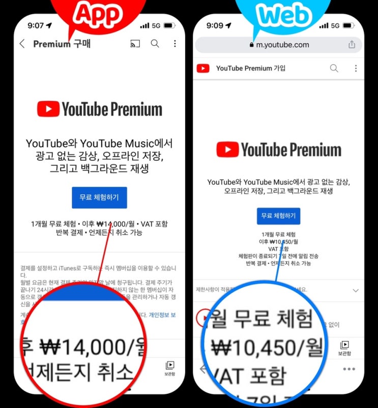 유튜브 프리미엄 가격 공식적으로 싸게 구독하기 및 해지방법