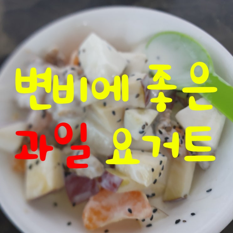  변비에 좋은 아침식사 대용 과일 요거트! 만들어 먹기