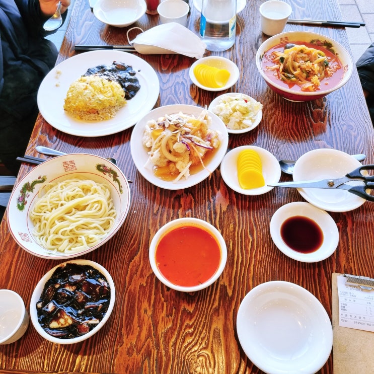  손님 많은 동탄 중국집 손조오 푸짐한 점심 식사
