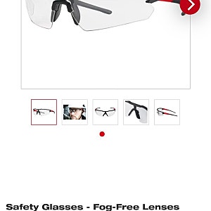 밀워키 보안경_Milwakee Safety Glasses - Fog Free Lenses 48-73-2000A