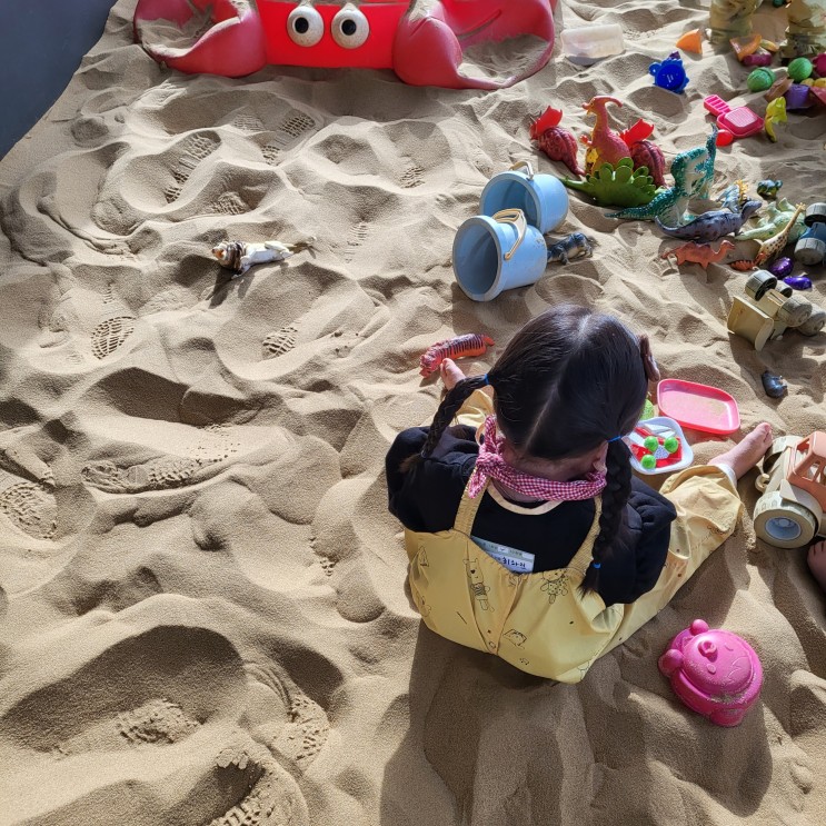 우리아이 창의력 발달에 좋은 모래놀이, 모래카페 모래스푼