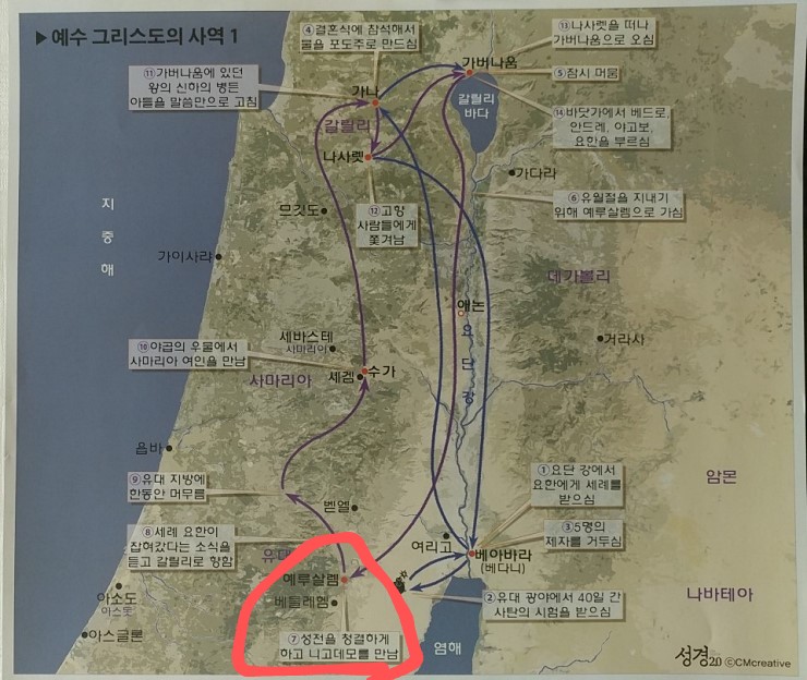  「예수 그리스도 사역]1-5. 잠시머뭄(가버나움),1-6. 유월절을 지내기위해 예루살렘에 가심,1-7_1 성전을 청결하게 하고