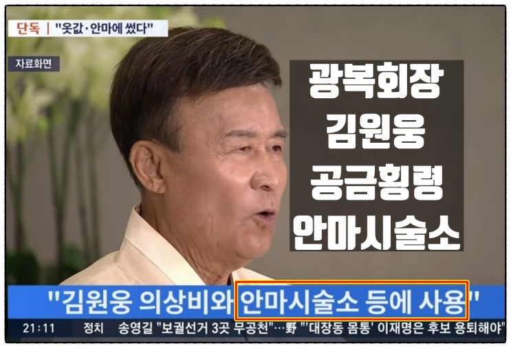 광복회장 공금횡령의혹 안마시술소 간 김원웅 육성 녹취록 공개 광복회장 공금횡령의혹 안마시술소 간 김원웅 육성 녹취록 공개