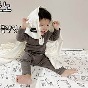 도노도노 사계절 뱀부 코튼 블랭킷 (레인보우,리틀 애니멀)