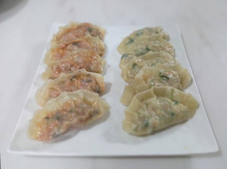  손만두 만들기 김치 고기 두 가지 버전 찌는법 보관방법