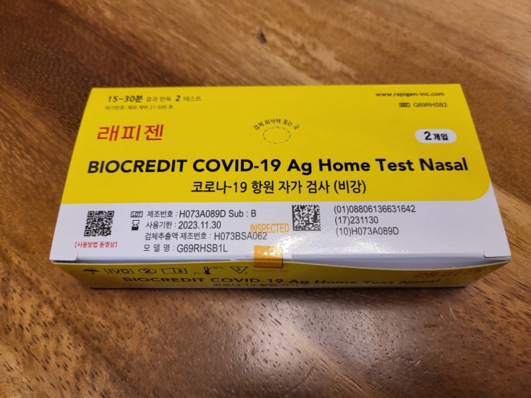  [내돈 내 산]래피젠 자가진단킷 사용후기