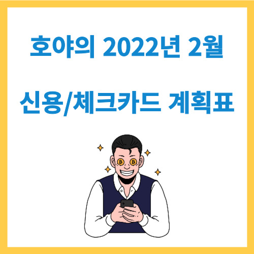  호야의 2022년 2월 신용/체크카드 계획표