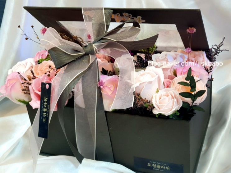  아내에게 선물 너무 예쁜   비누꽃 용돈 상자 전국 배송 가능