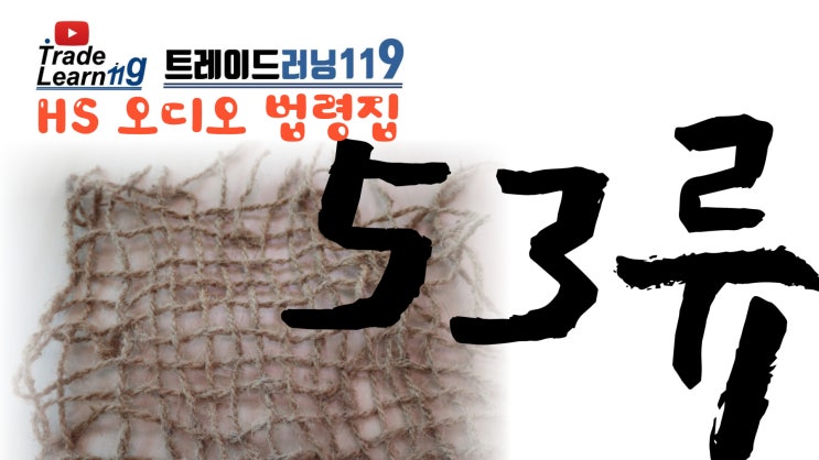  [HS 53류] 어려운 HS 들으면서 외우자!! 2022년 HS, 관세율표 오디오 법령집_53류