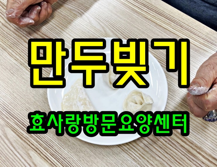  동탄 화성 병점 방문요양 센터/주간보호/효사랑방문요양센터/만두 빚기
