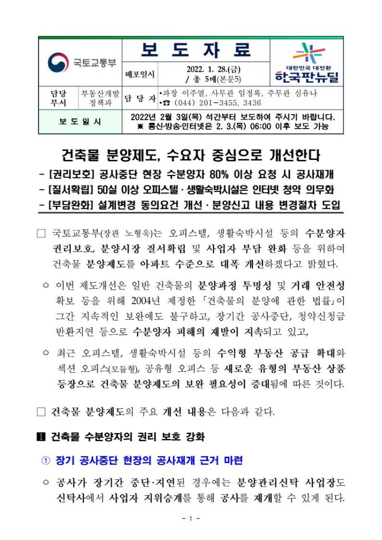  분양제도 개편!