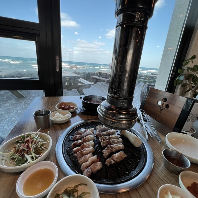  제주도 애월 흑돼지 맛집 한림협재흑돼지 돈해상 바다뷰 곽지리 맛집