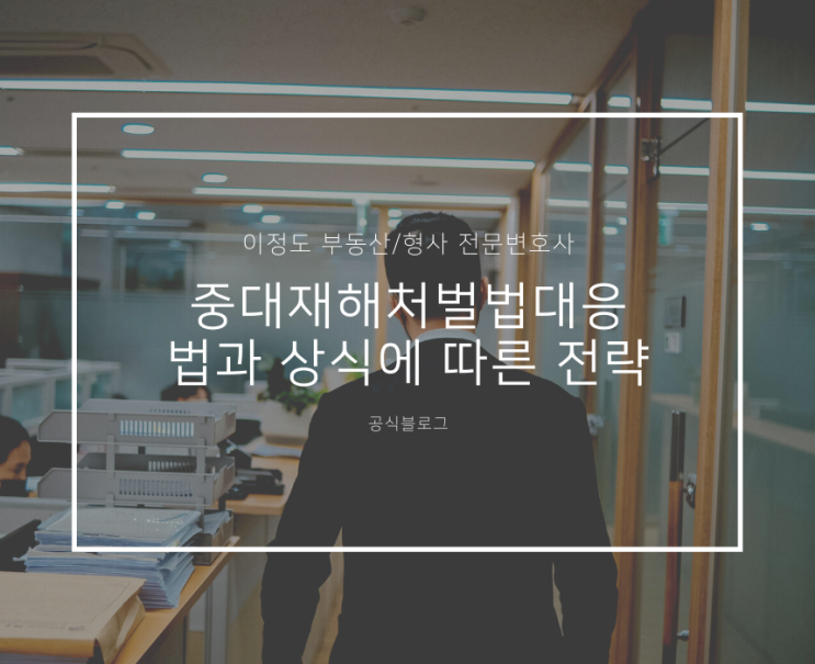  중대재해처벌법대응 법과 상식에 따른 전략