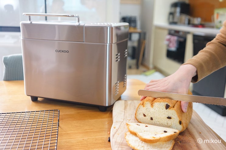 쿠쿠 홈베이킹 제빵기 간단한 건포도 식빵 만들기