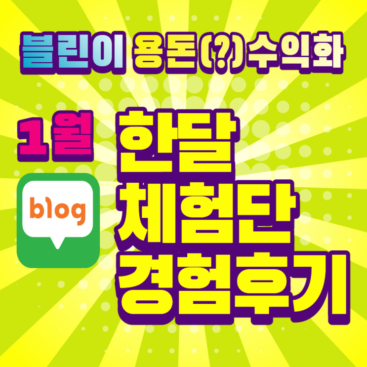  블린이 용돈벌기(?) 1월 블로그, 한달 경험한 체험단후기, 애드포스트