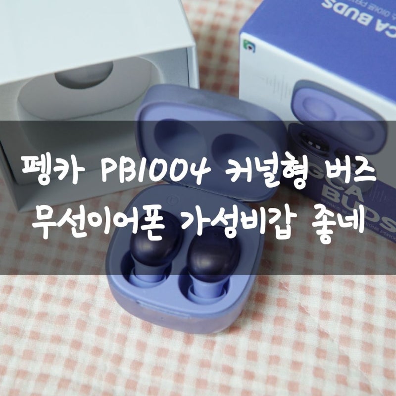펭카PB1004 버즈 블루투스 이어폰 음질좋네