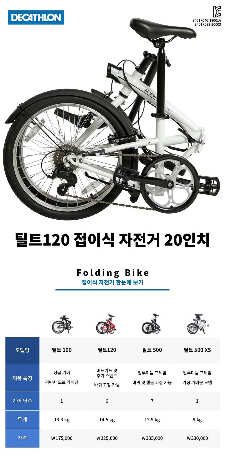 자전거] 비트윈Btwin 틸트120, 트렁크에 보관 가능한 접이식 미니벨로 자전거 by 데카트론 : 네이버 블로그