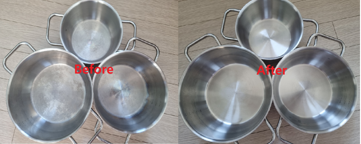  [살림꿀팁] 스텐 냄비 얼룩 제거하는 방법 (초간단)