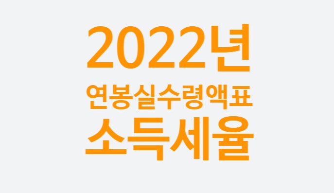 2022년 연봉 실수령액표 (세전 세후 연봉 및 월급 계산, 4대보험요율)