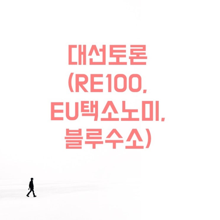 대선 토론 일정과 이슈(RE100, EU택소노미, 블루수소, 그레이수소)