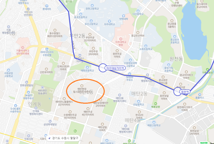 매탄동 매탄현대힐스테이트 47평 고층 급 매매