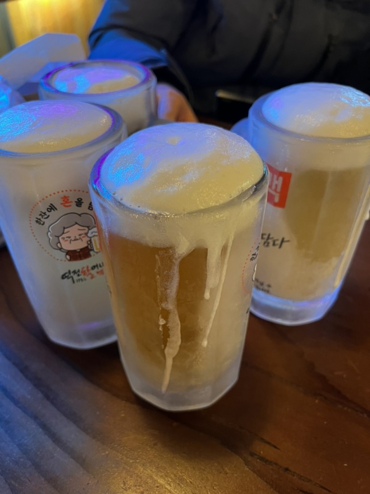 [동탄 센트럴파크] 살얼음동동 맥주 '역전할머니맥주' 처음처럼 빠삐코소주도 먹어 봄
