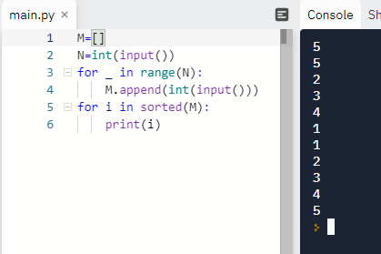  [Python] 백준알고리즘 2750번 수 정렬하기 (B1)