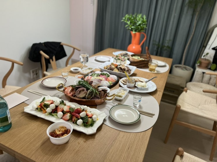  일상일기_한복 드레스 가봉 호캉스 설 상다리 인사 힐링힐링 상수동 작업실
