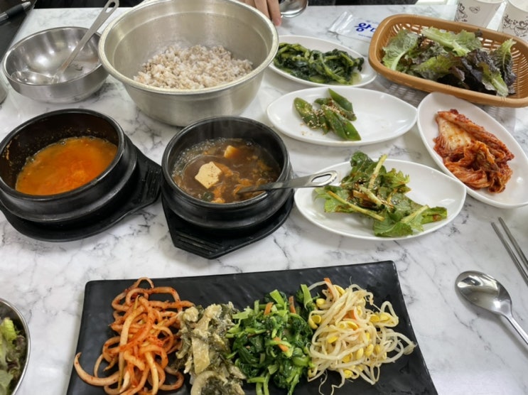  가수원동 흥부네 칼국수 보리밥 한식 배달도 됨