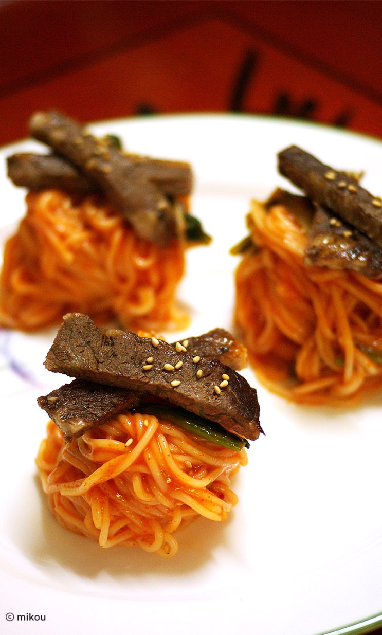  푸짐한 LA갈비 비빔국수 만들기