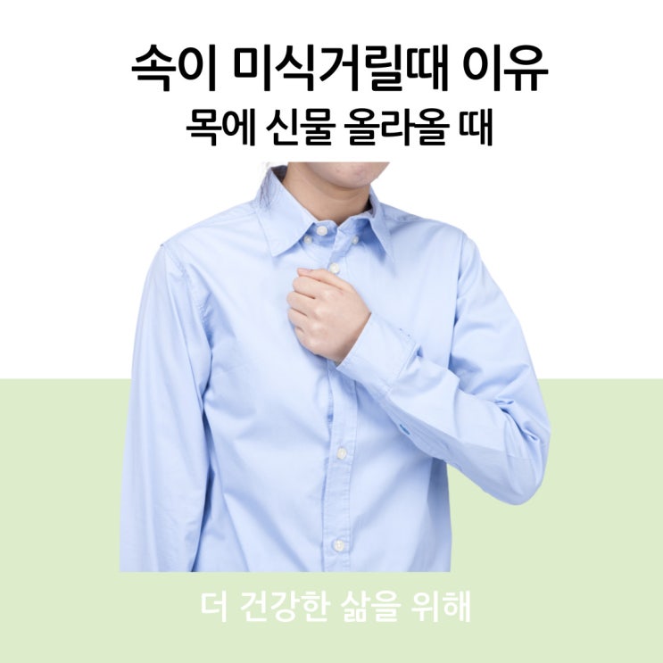 속이 미식거릴때 이유 목에 신물 올라올 때