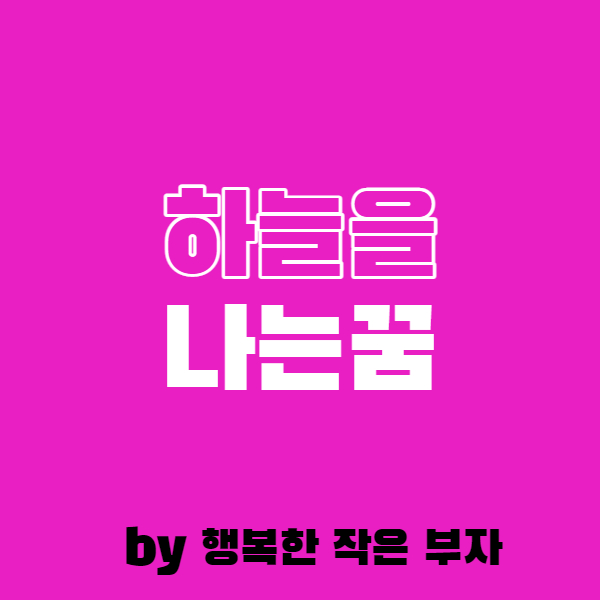  하늘을 자유롭게 날아다니는 꿈을 꿨는데...
