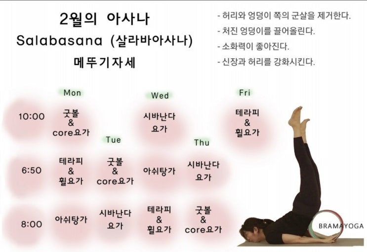  대화동요가 _2022년 2월 수련표