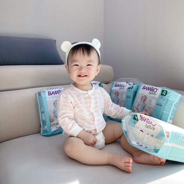  기저귀추천 아기기저귀 밤보그린 흡수력 탁월해요
