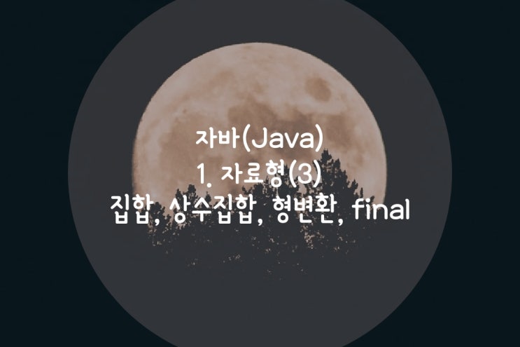  점프Java  1.자료형(3) : 집합, 상수집합, 형변환, final