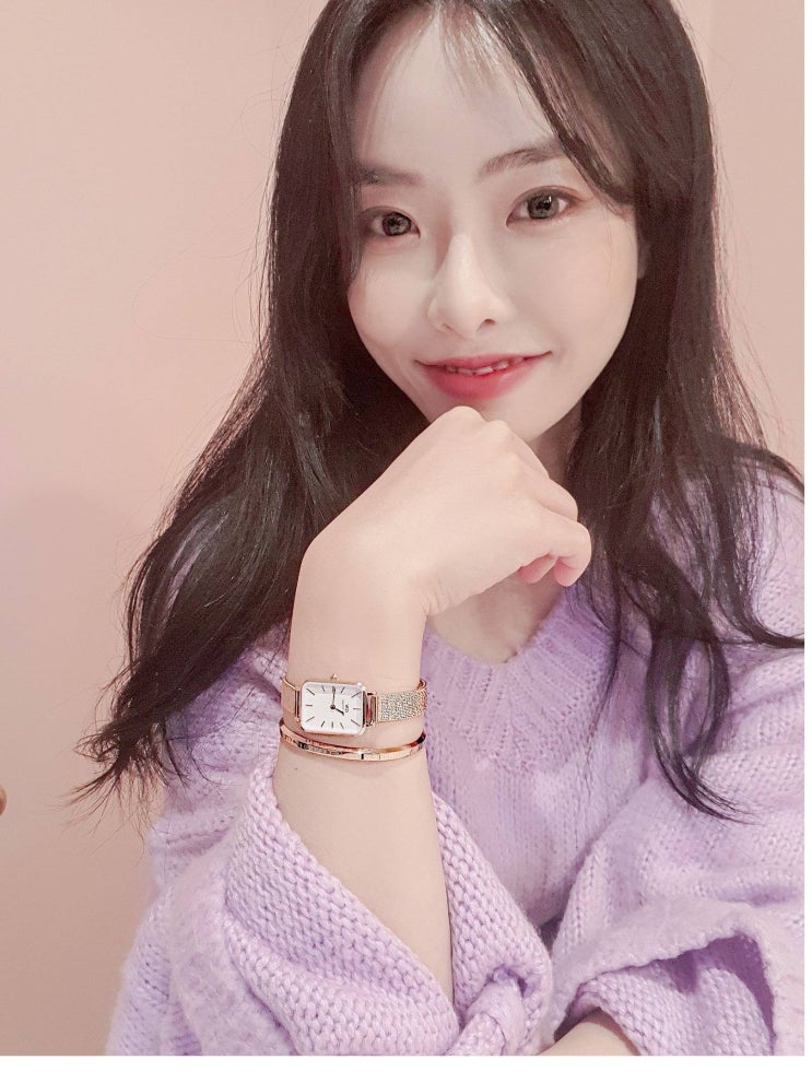  다니엘 웰링턴 콰드로 여성메탈시계 발렌타인데이 선물 추천해요 (할인코드)