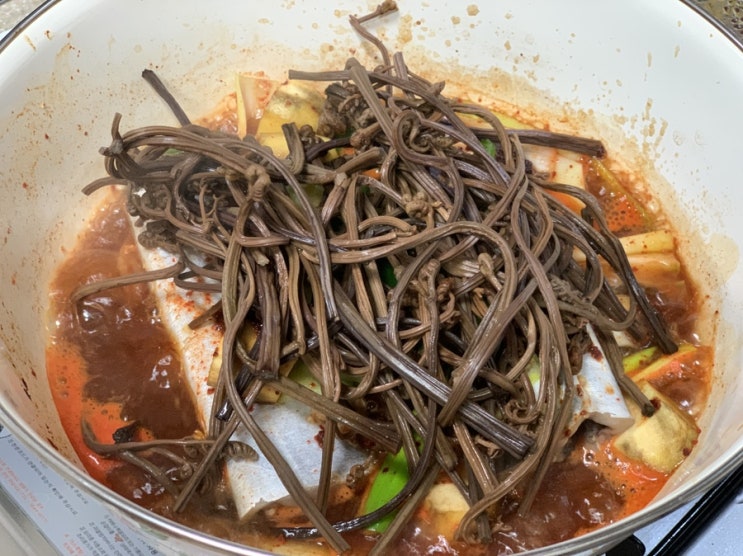  고사리갈치조림, 건고사리 8시간 불리기, 제주미니박스 추천