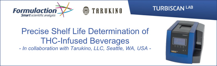 분산안정성 유화안정성 Application Precise Shelf Life analysis of THC-Infused Beverages1