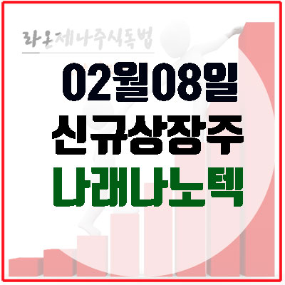  나래나노텍(2월 8일 신규상장주), OLED장비주로 폴더블관련주로 .