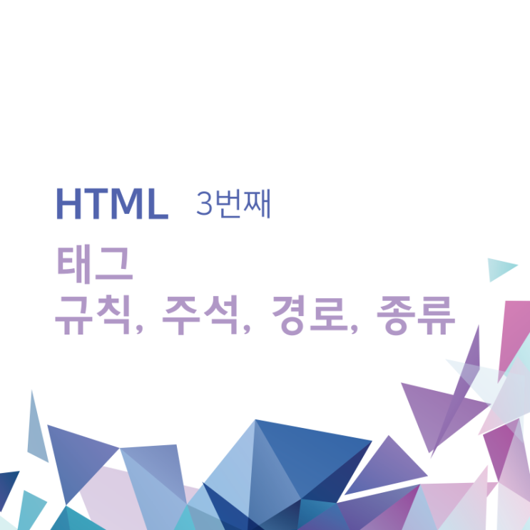 코딩 독학 입문 / 태그 규칙, 주석, 경로, 종류 / 3