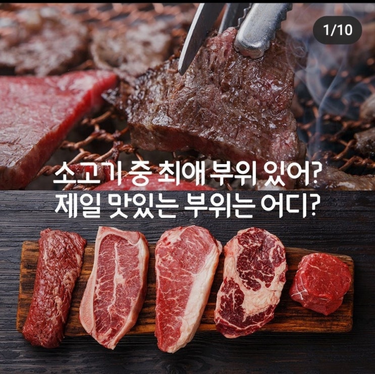  소고기 제일 맛있는 부위는?