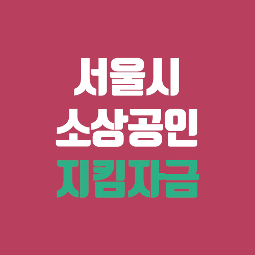 서울시 임차 소상공인 지킴자금 온라인 신청 (대상, 지원금 100만원)