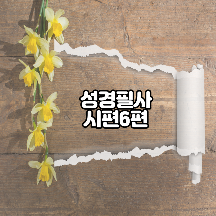 시편 6편 성경필사