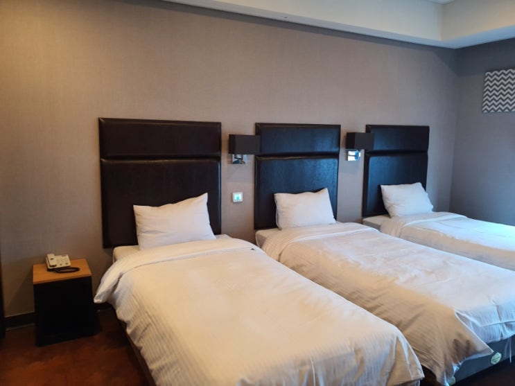 [부산] 베니키아 프리미어 호텔 해운대 - 싱글침대 3개 있는 디럭스트리플, 온천사우나